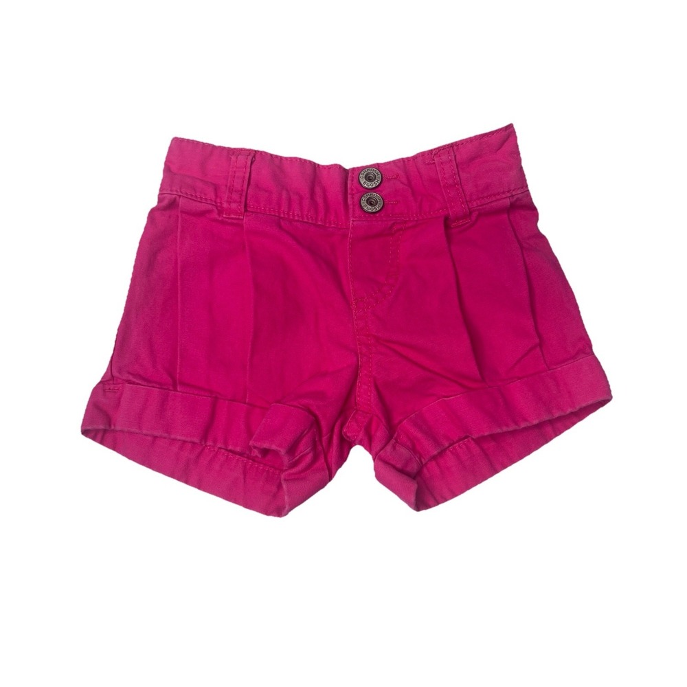 Vtg Oshkosh B'Gosh Toddler Shorts Pink Denim Y2K Size 2T Rare